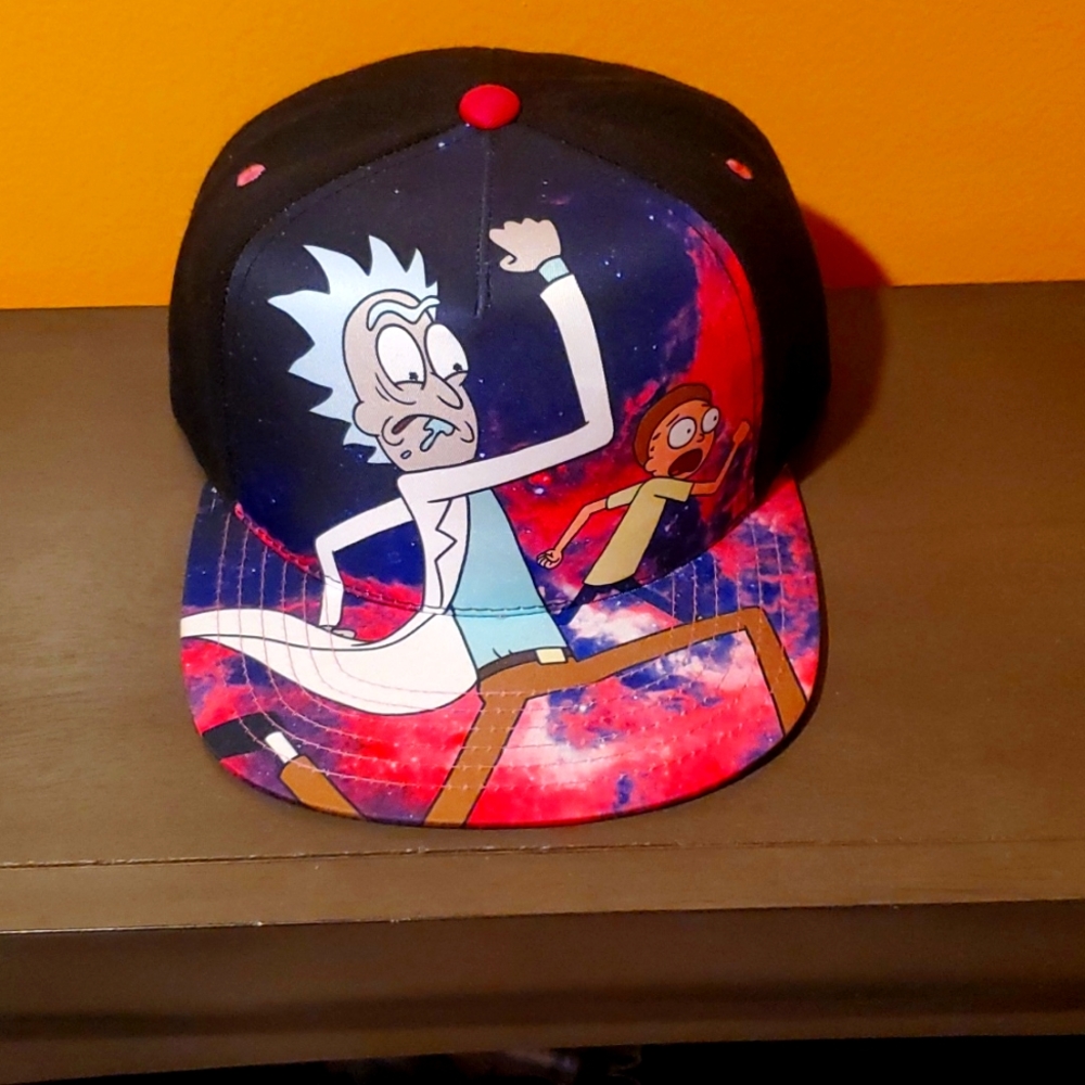 Tie-dye Rick and Morty, adjustable snap back hat